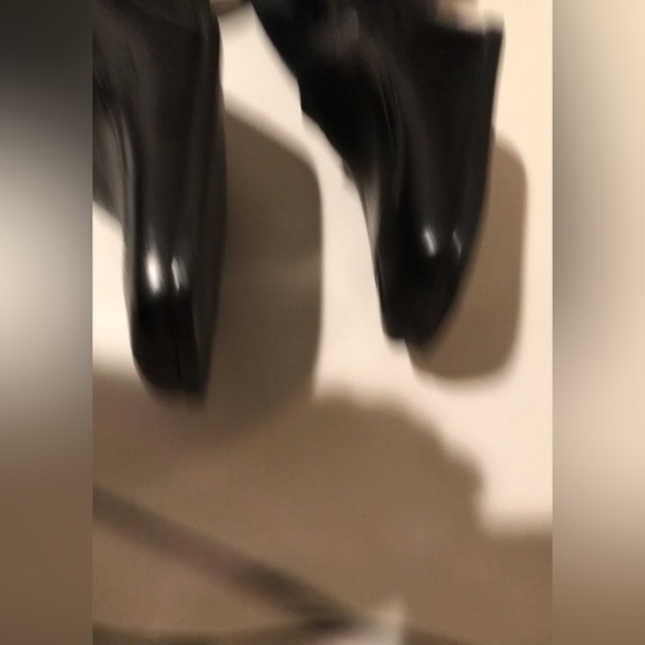 DKNY 10 black Leather square toe loafers with block heeled NWT - Picture 9 of 12